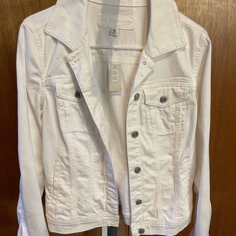 White jean jacket